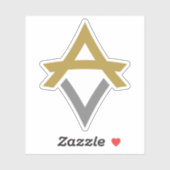 Sticker Monogramme de lettre VA minimal moderne et classiq (Feuille)