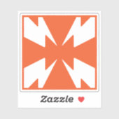 Sticker Monogramme de lettre X Classic Fire (Feuille)