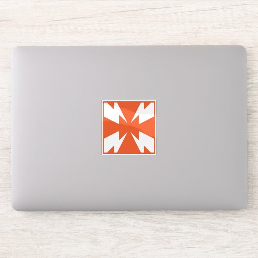 Sticker Monogramme de lettre X Classic Fire (Ordinateur)