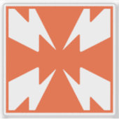 Sticker Monogramme de lettre X Classic Fire (Devant)