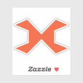 Sticker Monogramme de lettre X de jeu intelligent (Feuille)