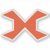 Sticker Monogramme de lettre X de jeu intelligent (Devant)