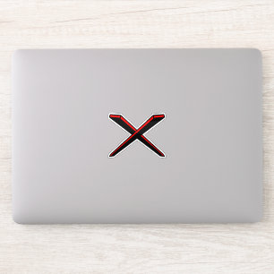 Sticker Monogramme de lettre X moderne et classique