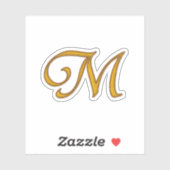 Sticker Monogramme de luxe Or M (Feuille)