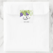 Sticker Monogramme de mariage du jardin graphique (Sac)
