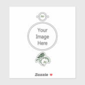 Sticker Monogramme de sauterelle à capuchon (Feuille)