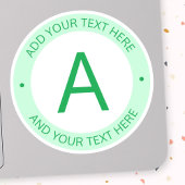 Sticker Monogramme de style logo moderne | Vert