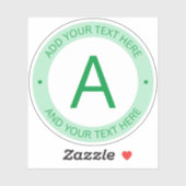 Sticker Monogramme de style logo moderne | Vert (Feuille)