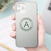 Sticker Monogramme de style logo moderne | Vert transparen (Téléphone)