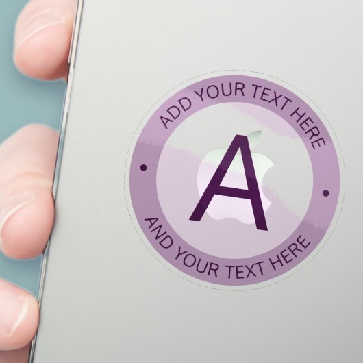 Sticker Monogramme de style logo moderne | Violet transpar