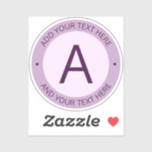 Sticker Monogramme de style logo moderne | Violet transpar (Feuille)