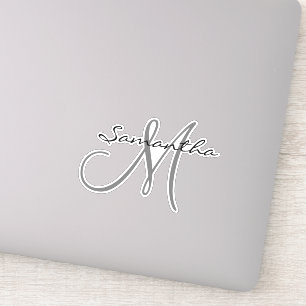 Sticker Monogramme découpe découpe personnalisée