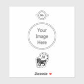 Sticker Monogramme d'Iguana (Feuille)