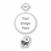 Sticker Monogramme d'Iguana (Devant)