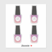 Sticker Monogramme du salon à ongles sur Parties scintilla (Feuille)
