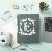 Sticker Monogramme E Lavande Eucalyptus (Couverture iPad)