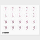 Sticker Monogramme "E" Vieux texte anglais Style_V (Feuille)