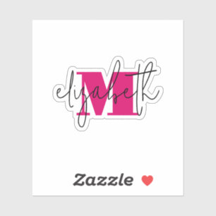 Sticker Monogramme élégant