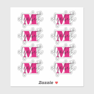 Sticker Monogramme élégant