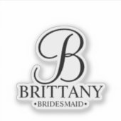 Sticker Monogramme et nom de la servante d'accueil personn (Devant)