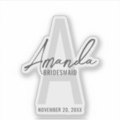 Sticker Monogramme et nom d'une servante d'État moderne pe (Devant)