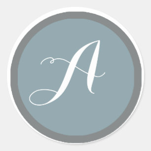 Sticker monogramme et sceau d'enveloppe