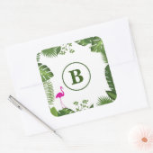 Sticker Monogramme Feuille Palm (Enveloppe)