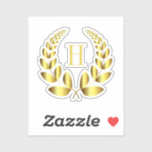 Sticker Monogramme Gold Laurel (Feuille)