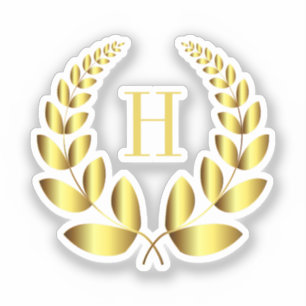 Sticker Monogramme Gold Laurel