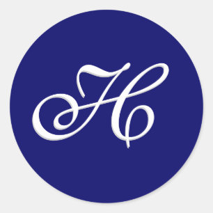 Sticker Monogramme "H" personnalisable