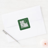 Sticker Monogramme Heron Art Nouveau (Enveloppe)