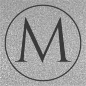 Sticker Monogramme Initiales Nom personnalisé Parties scin (Devant)