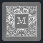 Sticker Monogramme Inspiré De Chalkboard<br><div class="desc">Un autocollant au design inspiré du tableau de bord. Personnalisez avec votre initiale.</div>