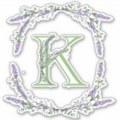 Sticker Monogramme K Lavande Eucalyptus (Devant)