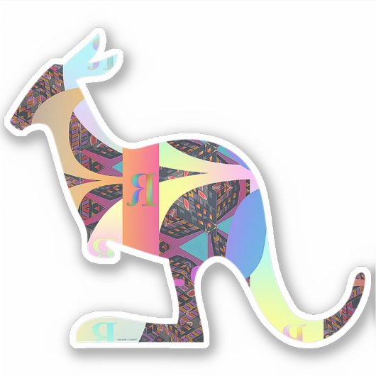 Sticker Monogramme Kangaroo R (Devant)