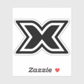 Sticker Monogramme Lettre X (Feuille)