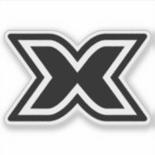 Sticker Monogramme Lettre X (Devant)