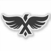 Sticker Monogramme lettre X aile (Devant)
