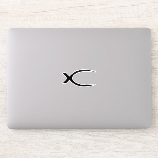 Sticker Monogramme lettre X classique (Ordinateur)