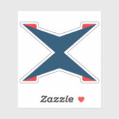 Sticker Monogramme lettre X classique (Feuille)