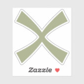 Sticker Monogramme lettre X classique (Feuille)