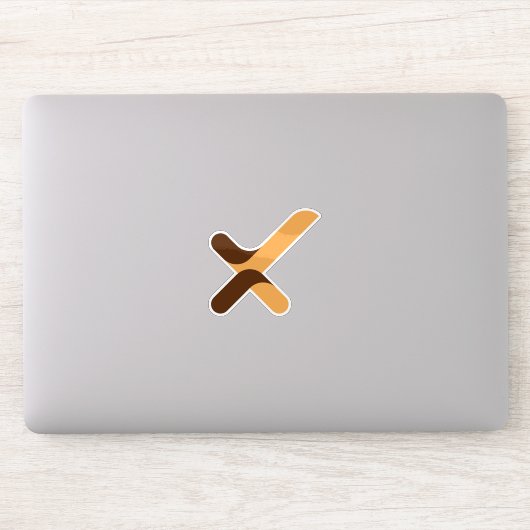 Sticker Monogramme lettre X coche moderne (Ordinateur)