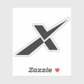Sticker Monogramme lettre X coche moderne (Feuille)