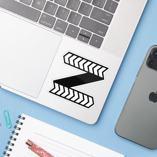 Sticker Monogramme lettre Z style Zebra Arrow