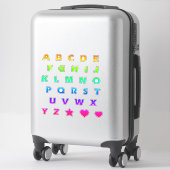 Sticker Monogramme Lumineuse Rainbow Lettres (Sur valise)