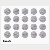 Sticker Monogramme M de Parties scintillant violet (Feuille)