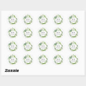 Sticker Monogramme Mariage de couronne de printemp (Feuille)