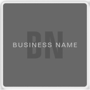 Sticker Monogramme moderne gris foncé modifiable Modèle de