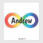 Sticker Monogramme Neurodiversité Autisme Acceptation Arc- (Feuille)
