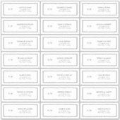 Sticker Monogramme noir et blanc Adresse du client (Devant)